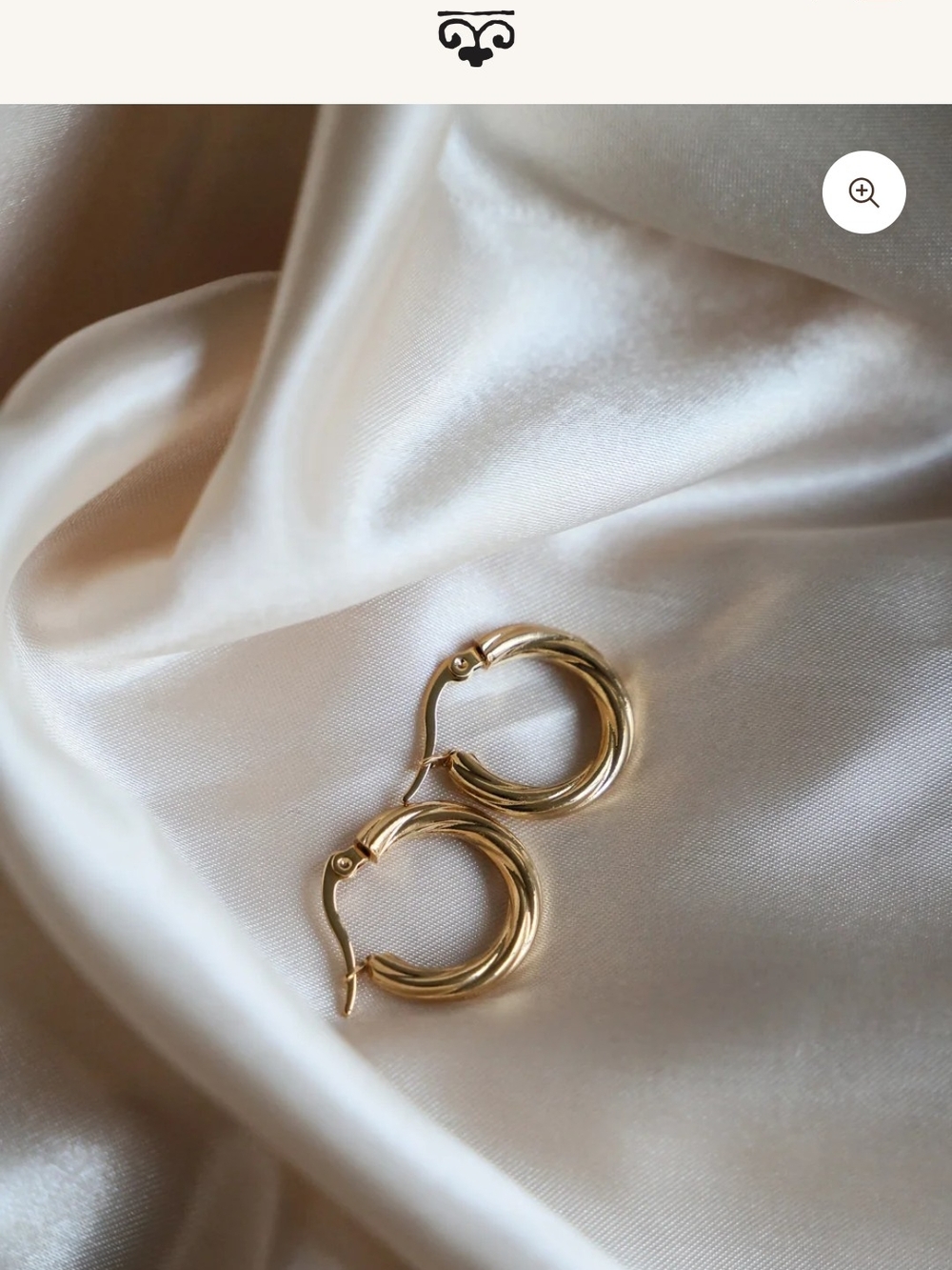 18k Gold Plated Twisted Hoop Earrings Made In Portugal